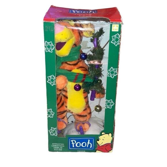 NWT New in Box Vtg Pooh Tigger Animated Christmas Display Figure Collectible - Picture 1 of 6